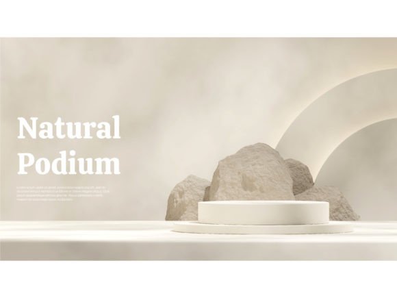 3D Render Podium Mockup Background for Product Showcase