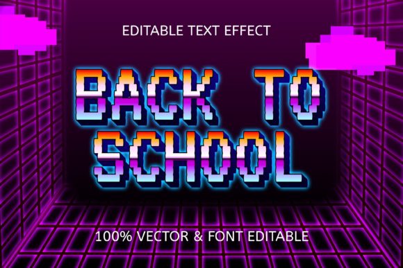 Back to School Style Pixel Text Effect