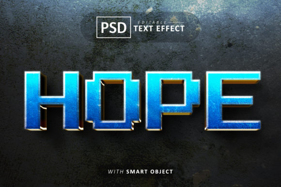 Hope Pixel Style Text Effect: A Modern Design Asset