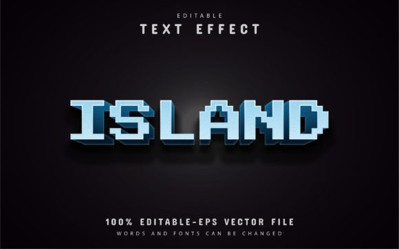 Island Pixel Text Effects: Modern Retro Typography