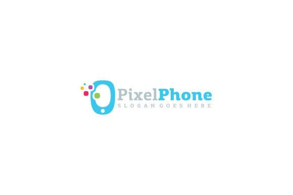 Phone Pixel Logo: A Modern Vector Design Asset