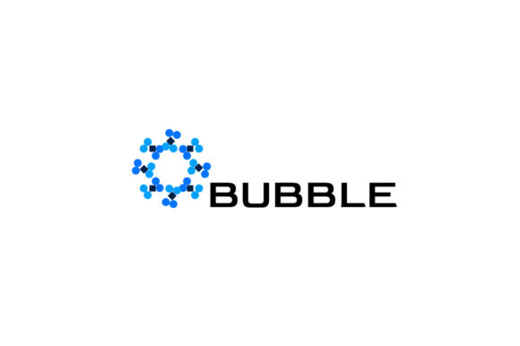 Pixel Bubble Circle Logo: Modern Typography for Branding