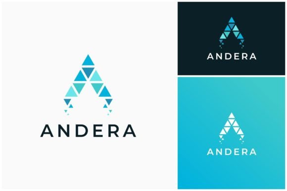 Pixel Geometric Logo: Modern Design for Brand Identity