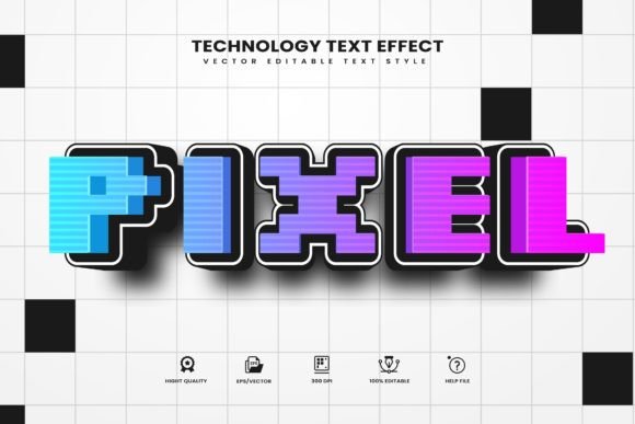 Pixel Theme Editable Text Effect for Dynamic Designs