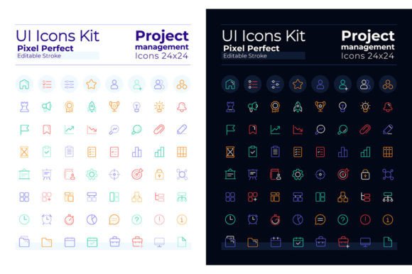 Precision Design: Project Management Pixel Perfect Icons