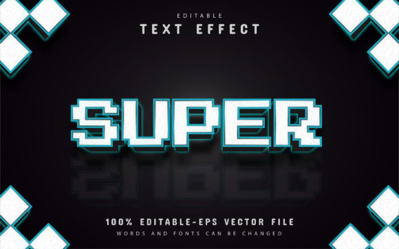 Super Pixel Text Effect: Editable Vector Design